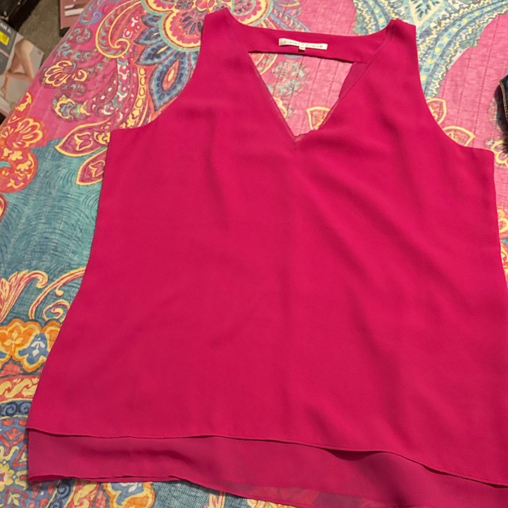 Violet & Claire Fuchsia Sleeveless Blouse